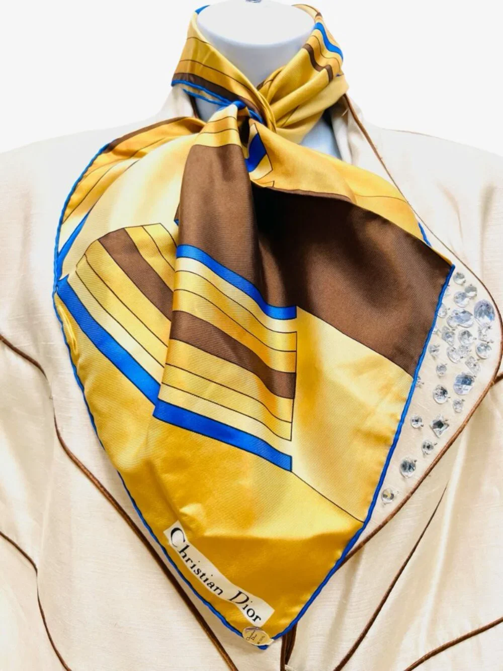 New-Christian Dior  100% silk SatinNeck-Chief 20